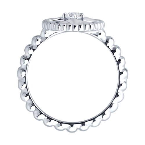Inel din argint  cu pietre Cubic Zirconia Incolor, Emailare