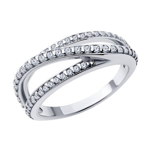 Inel din argint  cu pietre Cubic Zirconia Incolor