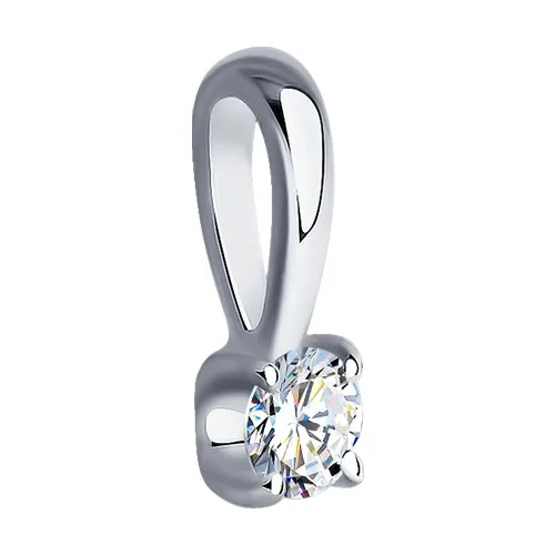 Pandantiv din aur alb cu Diamant