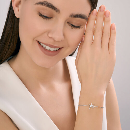 Brățară din argint  cu pietre Cubic Zirconia Incolor