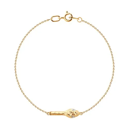 Brățară din aur roșu cu Cubic Zirconia Incolor