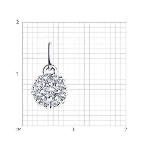 Pandantiv din argint cu Cubic Zirconia Incolor