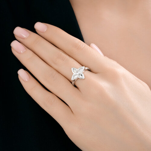 Inel din argint  cu pietre Cubic Zirconia Incolor