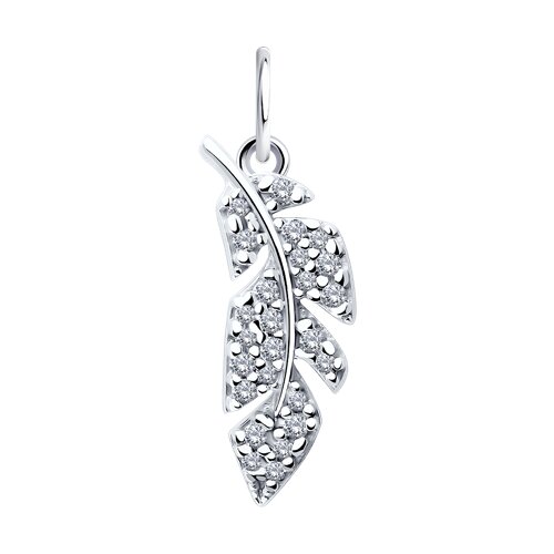 Pandantiv din argint  cu pietre Cubic Zirconia Incolor