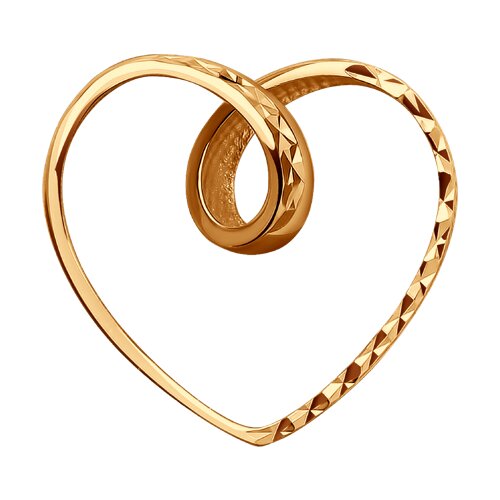 Подвеска из красного золота без камней