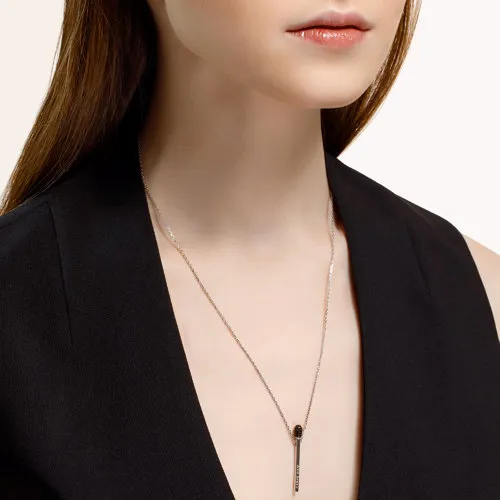 Colier din argint cu Cubic Zirconia Negru