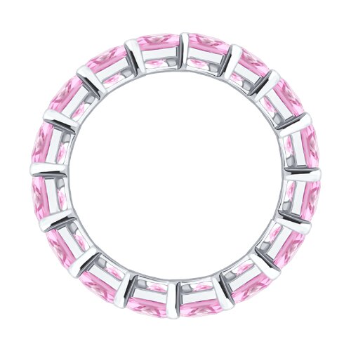 Inel din argint  cu pietre Cubic Zirconia Roz