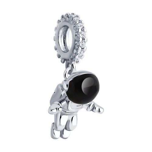 Pandantiv din argint  cu pietre Cubic Zirconia Incolor, Emailare