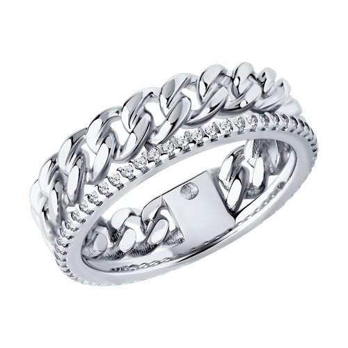 Inel din argint  cu pietre Cubic Zirconia Incolor