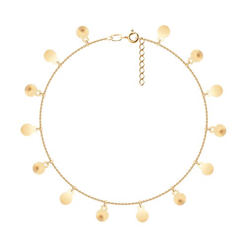 Brățară p/u Picior din aur roșu fără pietre