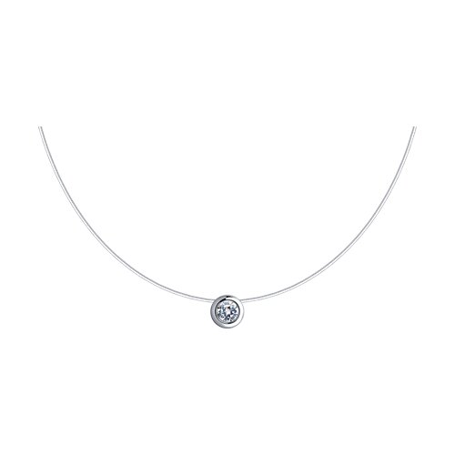 Colier din argint  cu pietre Cubic Zirconia Incolor