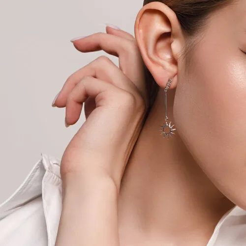 Cercei Pusete din argint cu Cubic Zirconia Incolor