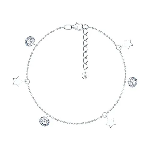 Brățară p/u Picior din argint cu Cubic Zirconia Incolor