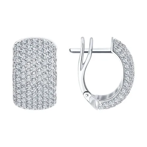 Cercei din aur alb cu Diamant