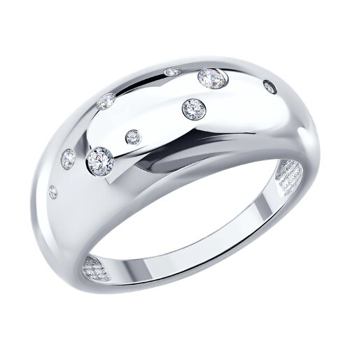 Inel din argint  cu pietre Cubic Zirconia Incolor