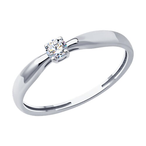 Кольцо из белого золота с камнями Бриллиант