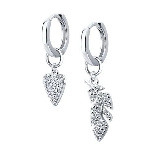Cercei Creole din argint cu Cubic Zirconia Incolor