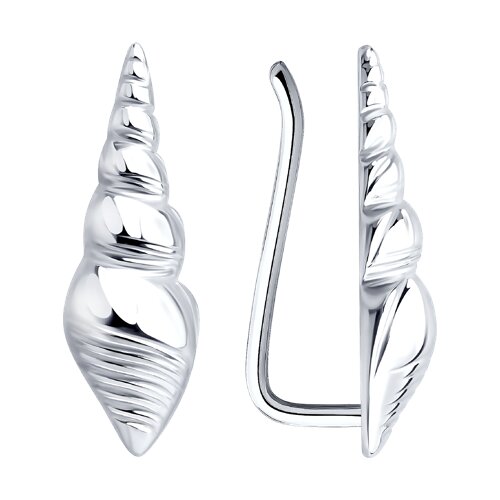 Серьги из серебра без камней