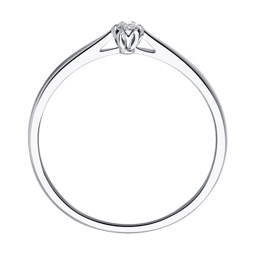 Inel din aur alb cu pietre Diamant