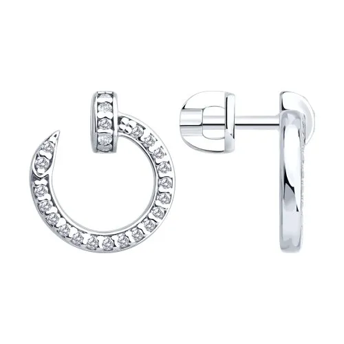 Cercei Pusete din argint cu Cubic Zirconia Incolor