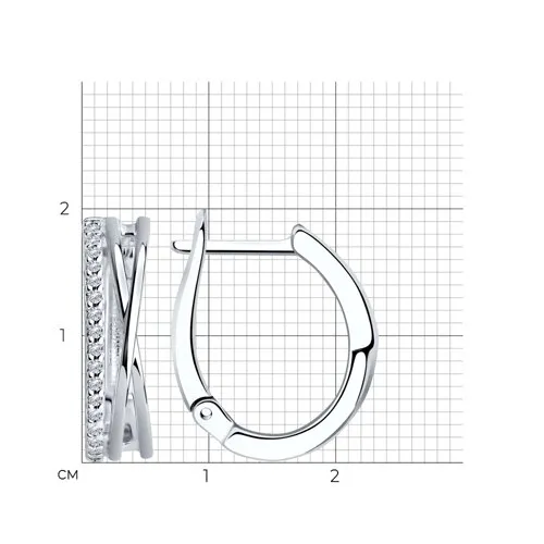 Cercei din argint cu Cubic Zirconia Incolor