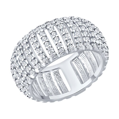 Inel din argint  cu pietre Cubic Zirconia Incolor