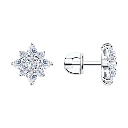 Cercei Pusete din argint cu Cubic Zirconia Incolor