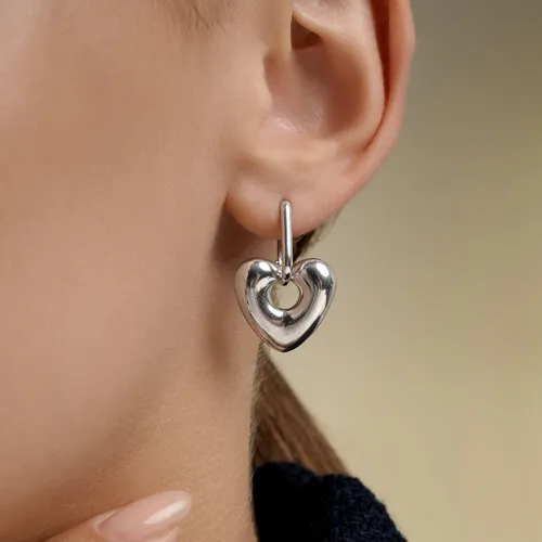 Серьги Конго из серебра без камней