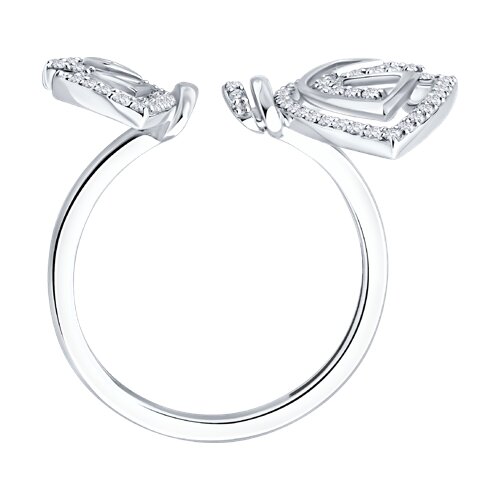 Inel din aur alb cu pietre Diamant