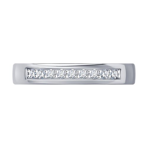 Verighetă din aur alb cu pietre Diamant