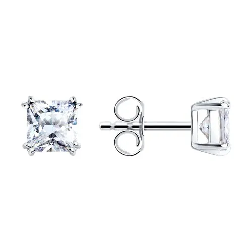 Cercei Pusete din argint cu Cubic Zirconia Incolor