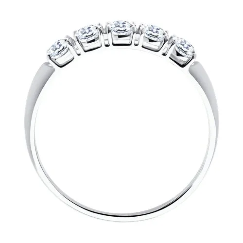 Inel din aur alb cu Cubic Zirconia Incolor
