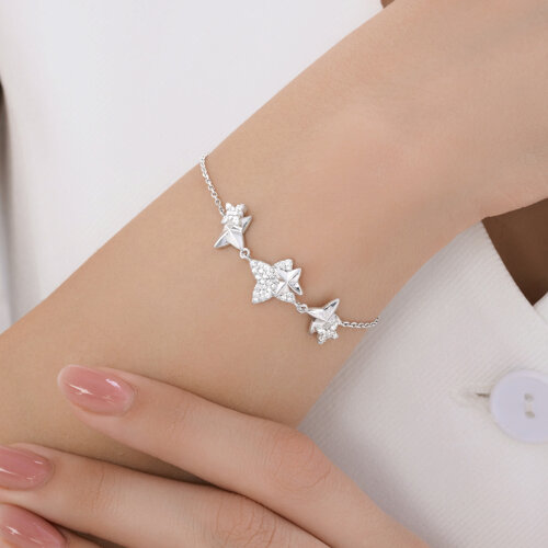 Brățară din argint  cu pietre Cubic Zirconia Incolor