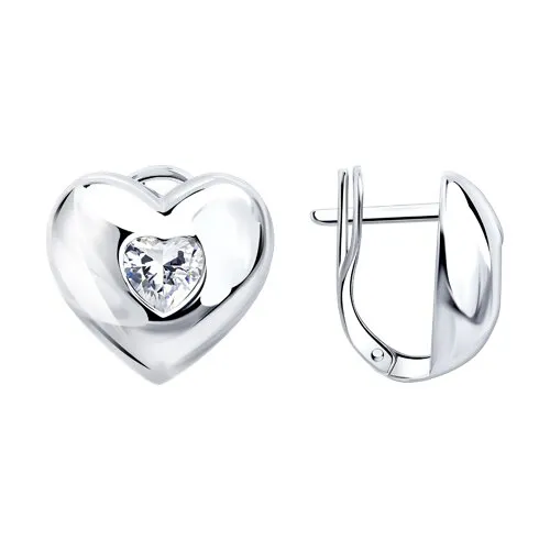 Cercei din argint cu Cubic Zirconia Incolor