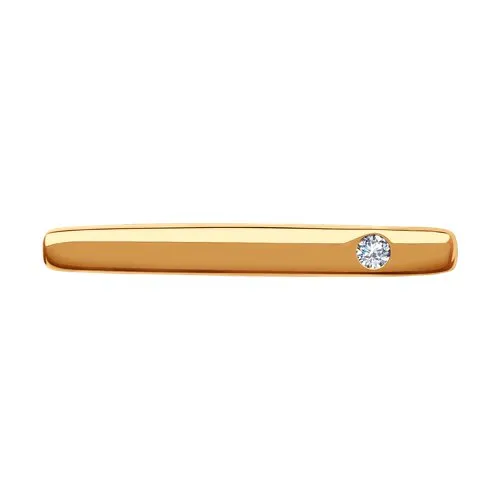Inel din aur roșu cu Cubic Zirconia Incolor