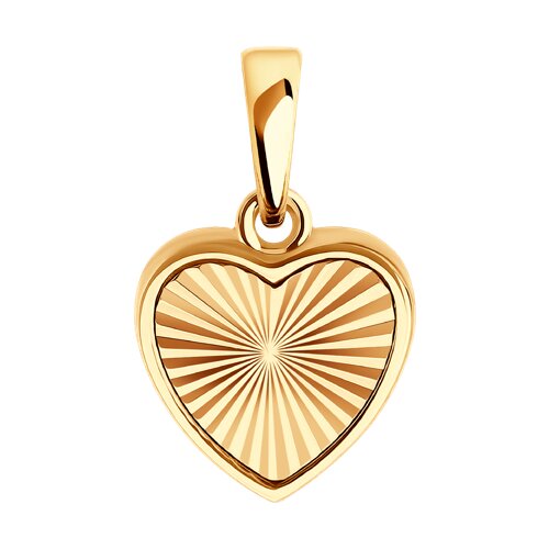 Pandantiv din aur roșu fără pietre