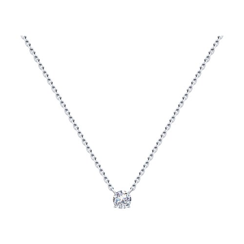 Colier din argint  cu pietre Cubic Zirconia Incolor