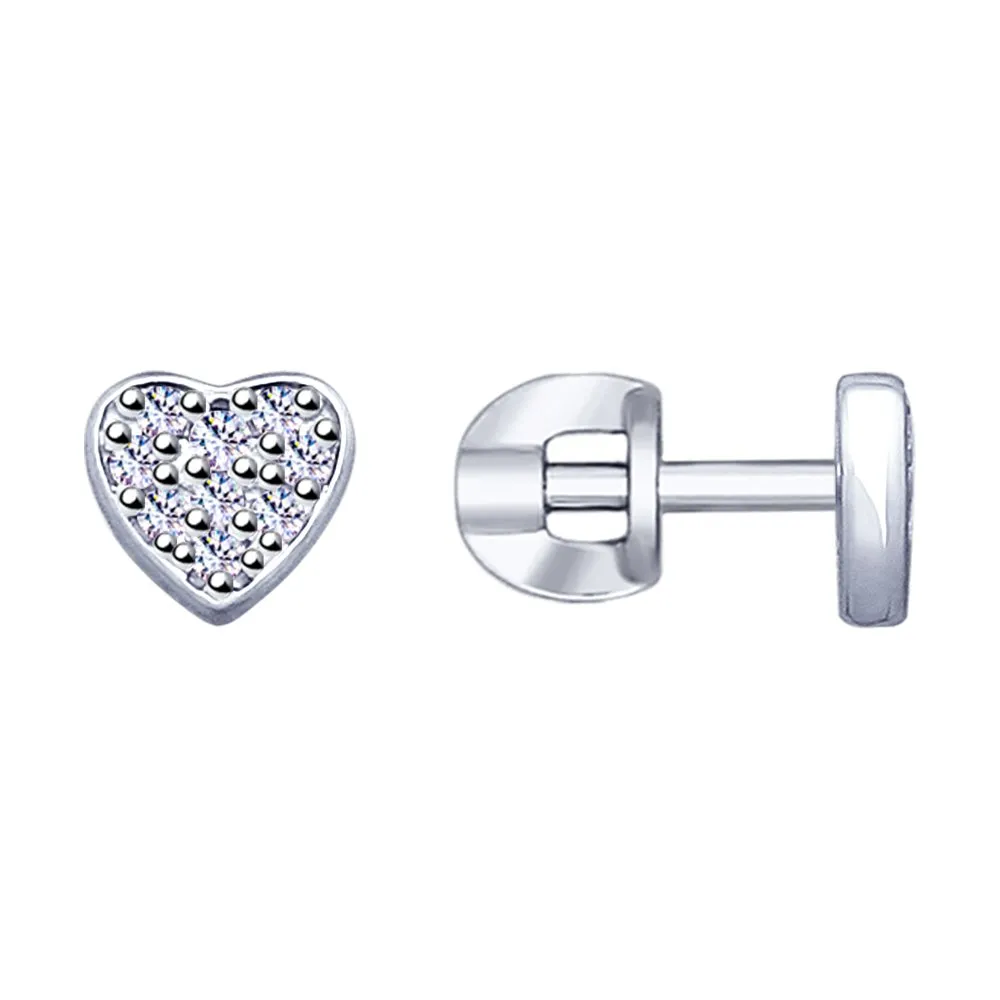Cercei Pusete din argint cu Cubic Zirconia Incolor