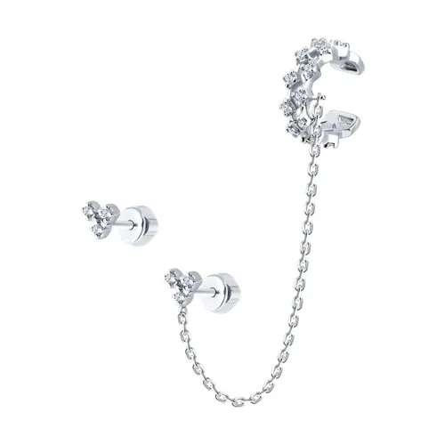 Cercei Pusete din argint cu Cubic Zirconia Incolor