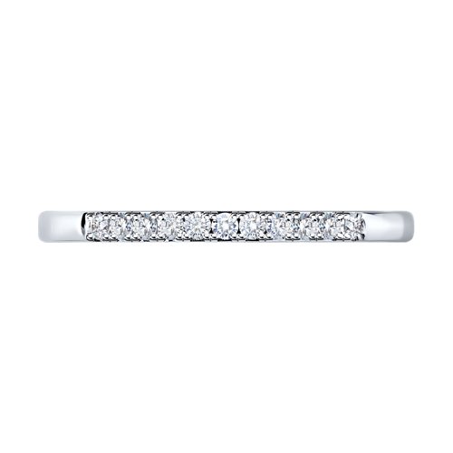 Verighetă din aur alb cu pietre Diamant