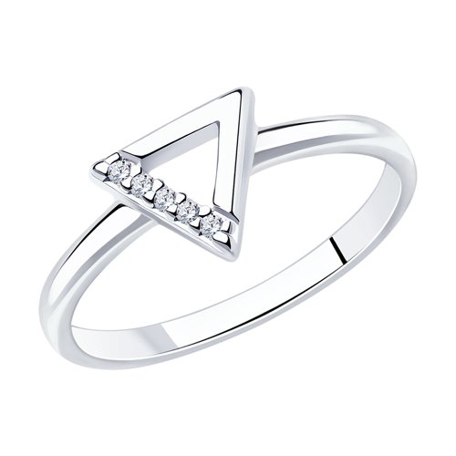 Inel din argint  cu pietre Cubic Zirconia Incolor