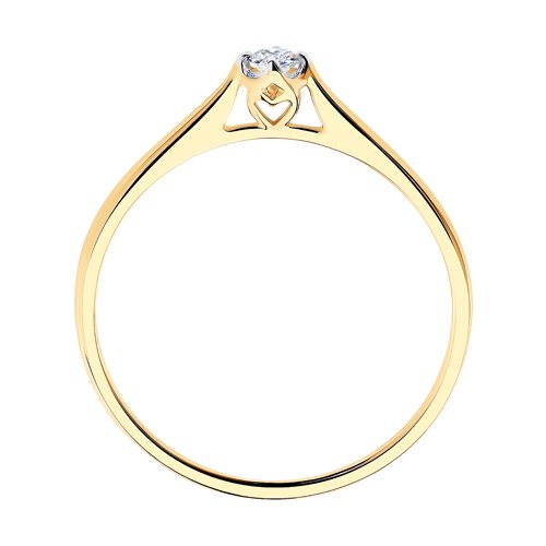 Inel din aur roșu cu pietre Diamant