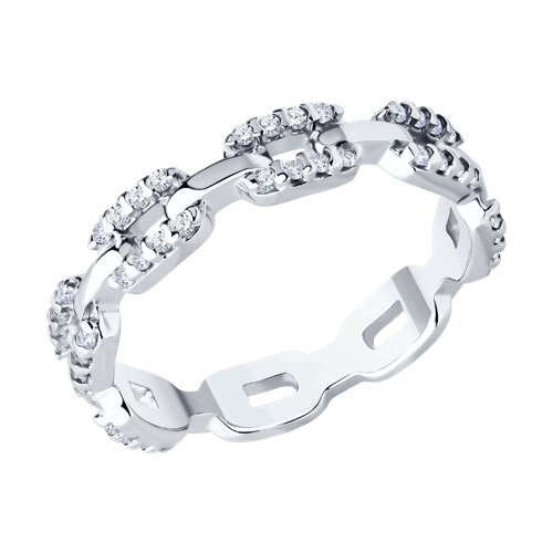 Inel din argint  cu pietre Cubic Zirconia Incolor