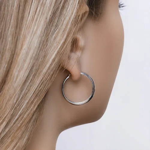 Серьги Конго из серебра без камней