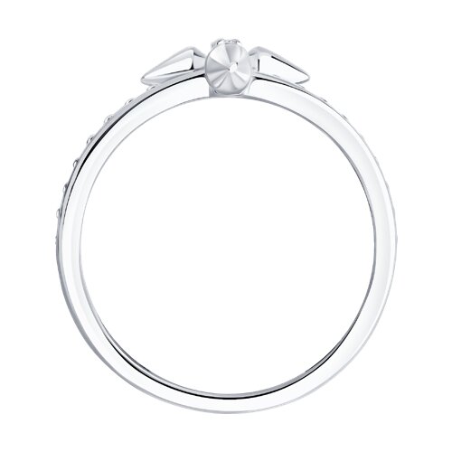 Inel din argint  cu pietre Cubic Zirconia Incolor