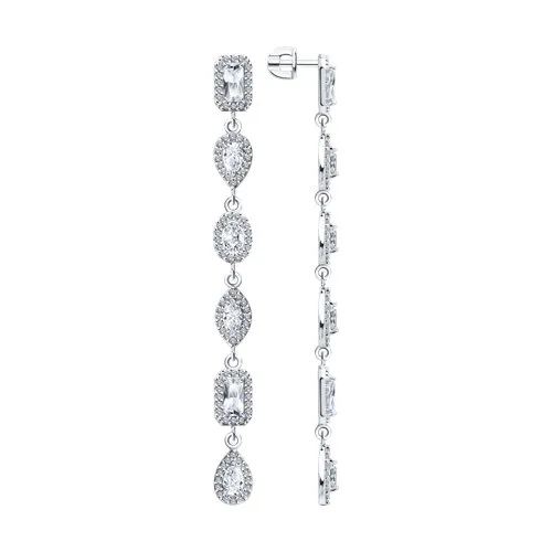 Cercei Pusete din argint cu Cubic Zirconia Incolor
