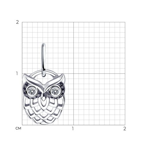 Pandantiv din argint  cu pietre Cubic Zirconia Incolor