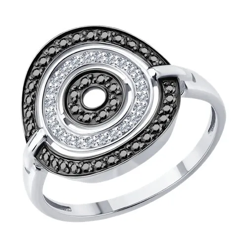 Inel din aur alb cu Diamant, Diamant negru