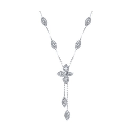 Colier din argint  cu pietre Cubic Zirconia Incolor