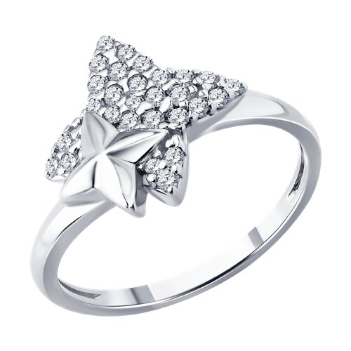 Inel din argint  cu pietre Cubic Zirconia Incolor